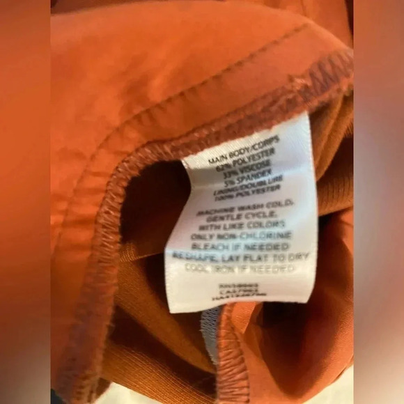 Halogen Tie Waist Twill Ankle High Rise Career Dress Pants Brown Rust Women’s 8 - Picture 6 of 10